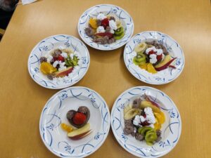 チョコプリンアラモード🍫🍮